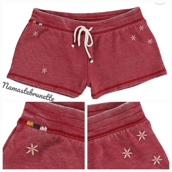 PJ Salvage Vintage Feels Embroidered Flower Lounge/PJ Shorts. NWT - Picture 3 of 11